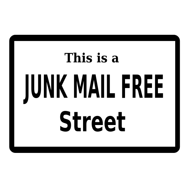 Junk mail free Street.
